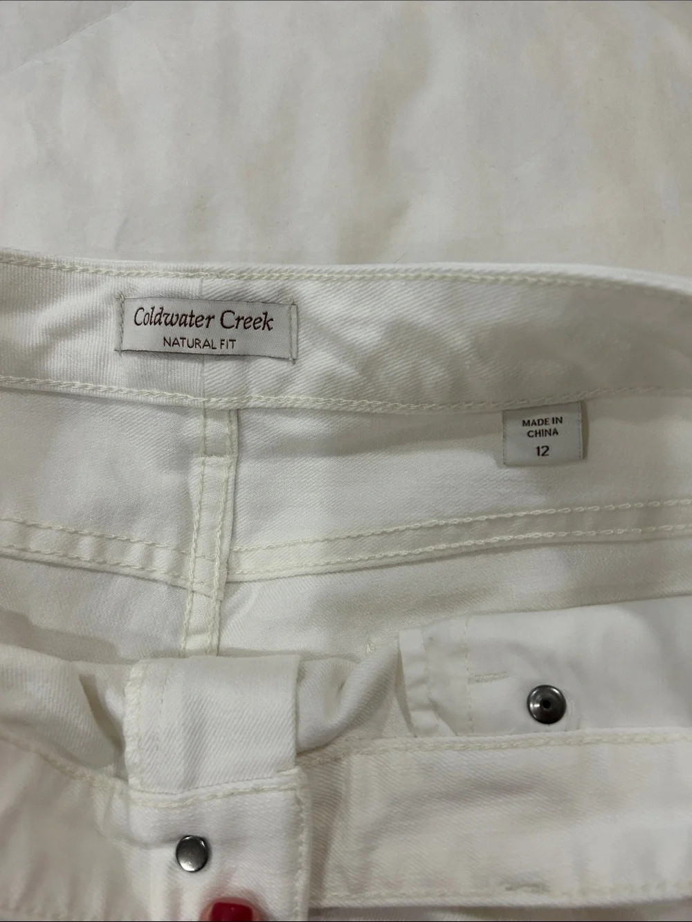 Coldwater Creek White Denim Cropped Pants